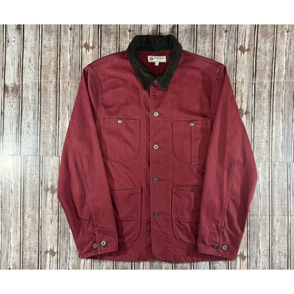 Wallace & Barnes Lightweight Twill Chore Jacket size S color burgundy - Picture 1 of 9